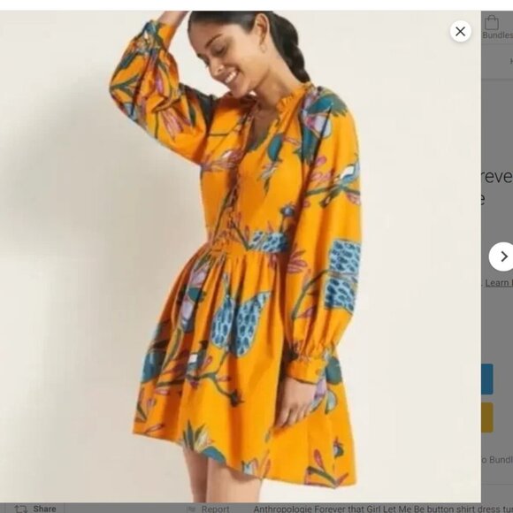Anthropologie Let Me Be Printed Tunic Dress S - Picture 2 of 16